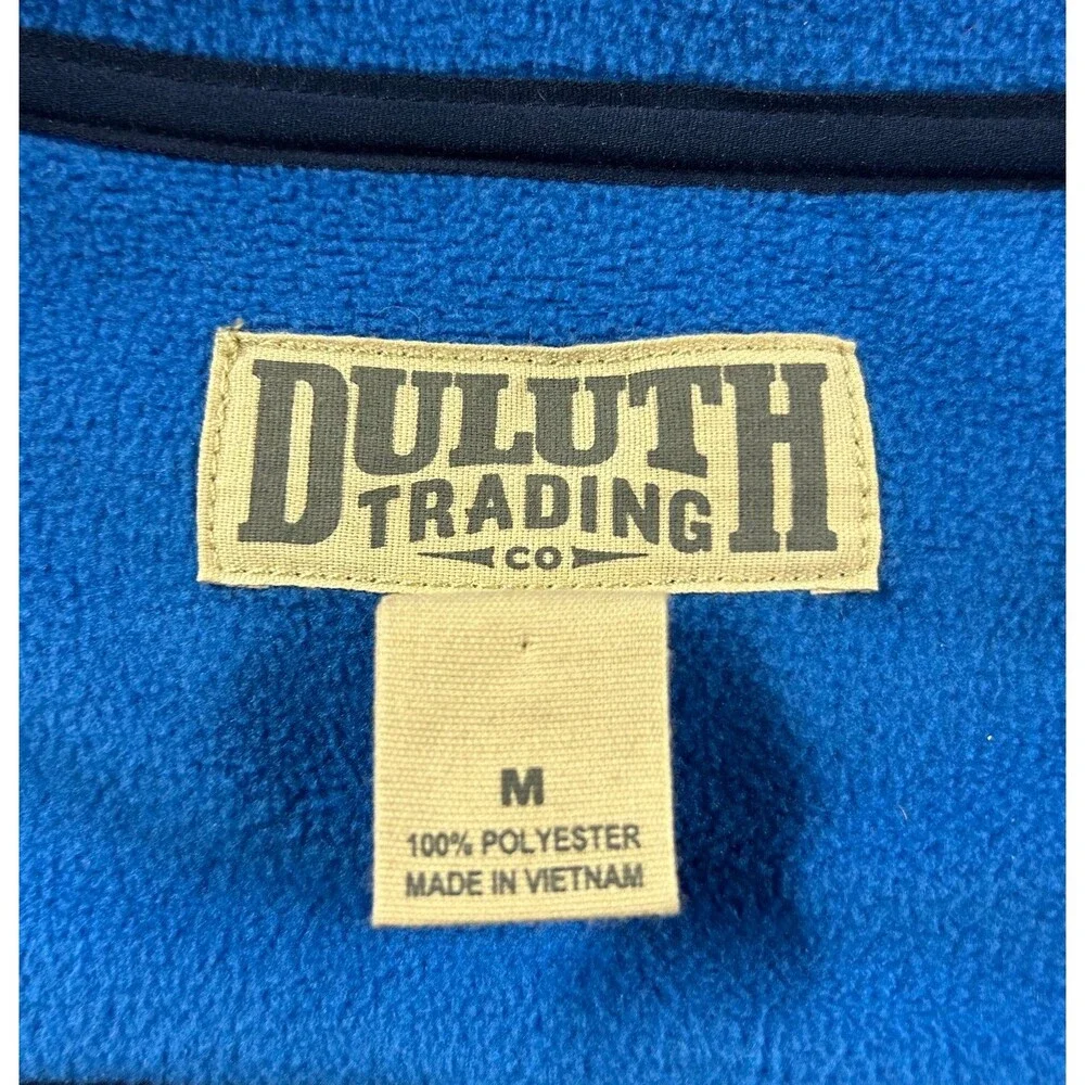 Duluth Trading Men's Shoreman's Fleece Gridlock Jacket Medium Blue